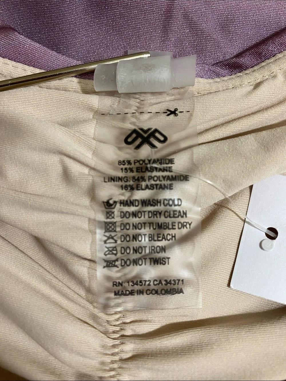 PILYQ Violet Sunset Ruched Teeny Bikini Bottom Size M